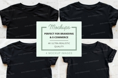 Mockup of black t-shirts Product Image 1