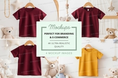Mockup of children's clothing with stuffed toys Product Image 1