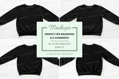 Mockup: black sweatshirt display Product Image 1