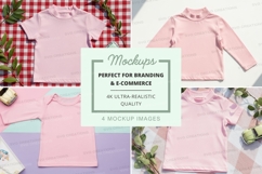 Mockup: collection of pink baby t-shirts Product Image 1