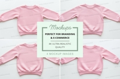 Mockup of pink baby sweatshirts Product Image 1