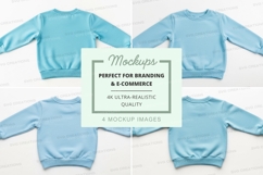 Mockup of light blue sweatshirts Product Image 1