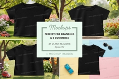 Mockup collection of black t-shirts in various scenes Product Image 1