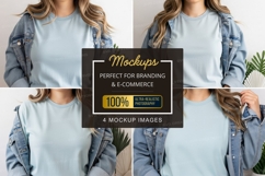 Casual light blue t-shirt mockup Product Image 1