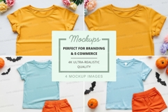 Mockup: halloween themed t-shirts and shorts Product Image 1