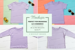 Mockup collection of lavender t-shirts Product Image 1