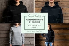 Hoodie mockup collection with various colors Product Image 1