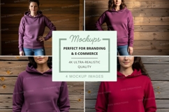 Hoodie mockup with multiple models Product Image 1