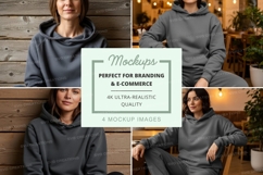 Hoodie mockup with multiple models Product Image 1