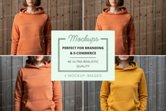 Hoodie mockup in orange and yellow Product Image 1