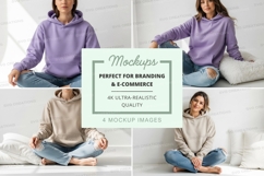Hoodie mockup with models Product Image 1