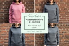 Hoodie mockup with various colors and models Product Image 1