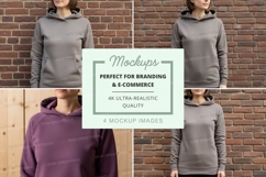 Hoodie mockup with multiple models and backgrounds Product Image 1