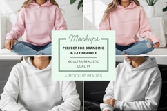 Hoodie mockup with people meditating Product Image 1