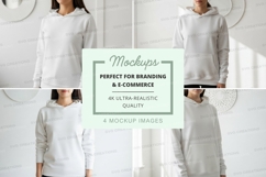 White hoodie mockup Product Image 1