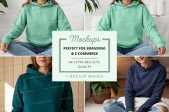 Hoodie mockup in multiple colors and styles Product Image 1