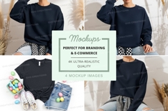 Casual black sweatshirt mockup Product Image 1