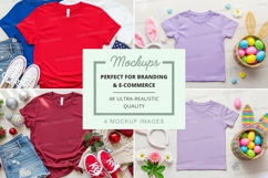 Colorful t-shirt mockup with easter themes Product Image 1