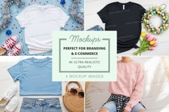 Mockup collection of t-shirts and accessories Product Image 1