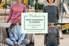 Long sleeve sweatshirt mockup Product Image 1