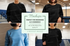 Sweatshirt mockup in black and blue colors Product Image 1