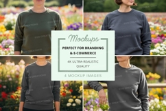 Sweatshirt mockup in various angles Product Image 1