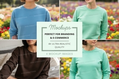 Sweatshirt mockup in various colors Product Image 1