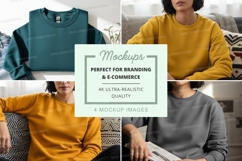 Sweatshirt mockup with multiple models Product Image 1