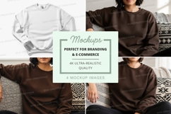 Sweatshirt mockup featuring multiple models Product Image 1