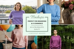 Sweatshirt mockup with multiple models Product Image 1