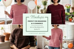 Long sleeve t-shirt mockup in various colors Product Image 1