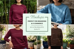 Long sleeve sweatshirt mockup Product Image 1