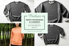 Sweatshirt mockup in gray and orange Product Image 1