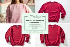 Sweatshirt mockup - crew neck, multiple colors Product Image 1