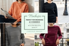 Sweatshirt mockup with multiple models Product Image 1