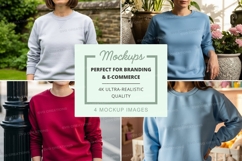 Sweatshirt mockup with multiple models Product Image 1