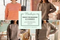 Sweatshirt mockup in multiple colors and styles Product Image 1