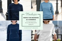 Long sleeve sweatshirt mockup set Product Image 1