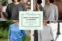 Sweatshirt mockup with multiple models Product Image 1