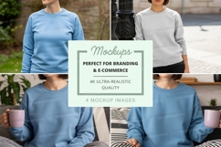 Sweatshirt mockup with people in outdoor setting Product Image 1