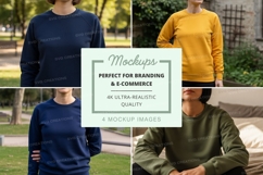 Sweatshirt mockup with multiple models Product Image 1
