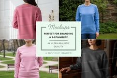 Sweatshirt mockup with multiple models Product Image 1