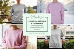 Sweatshirt mockup in various colors Product Image 1