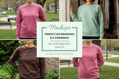 Sweatshirt mockup with models in park Product Image 1