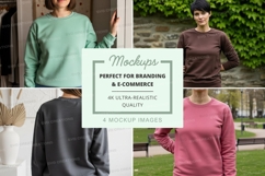 Sweatshirt mockup with multiple models Product Image 1