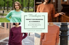 Sweatshirt mockup in multiple colors and environments Product Image 1
