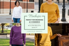 Sweatshirt mockup with multiple models Product Image 1