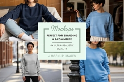 Sweatshirt mockup with multiple models Product Image 1
