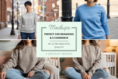Sweatshirt mockup in various colors and styles Product Image 1