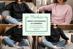 Group of people wearing sweatshirts mockup Product Image 1